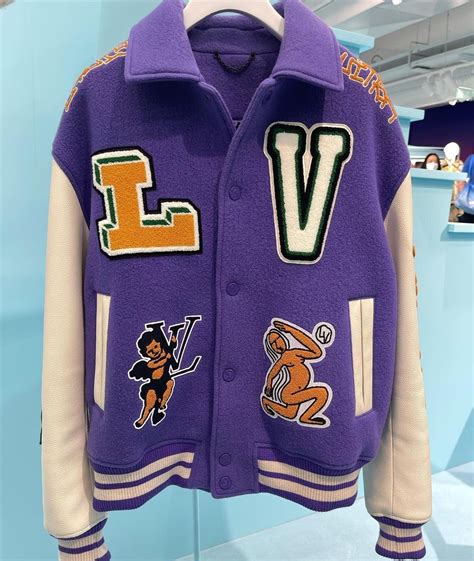 louis vuitton varsity jacket blue|louis vuitton varsity jacket women.